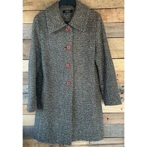 Vintage Ansich Women's 8-10? Brown Tweed Coat Korea Old Money Classic Preppy Y2K